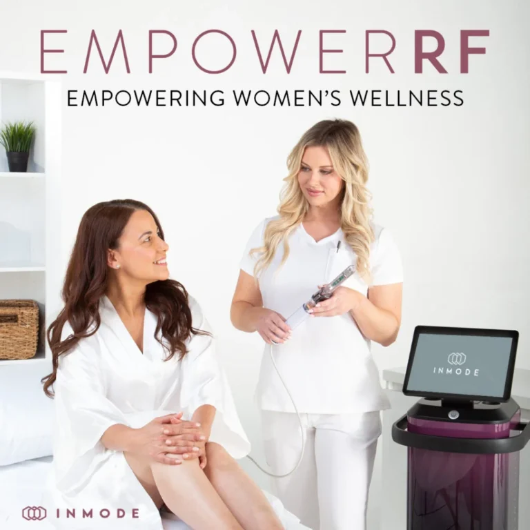HOME 9 Provider consulting with a woman about EmpowerRF women’s wellness treatment