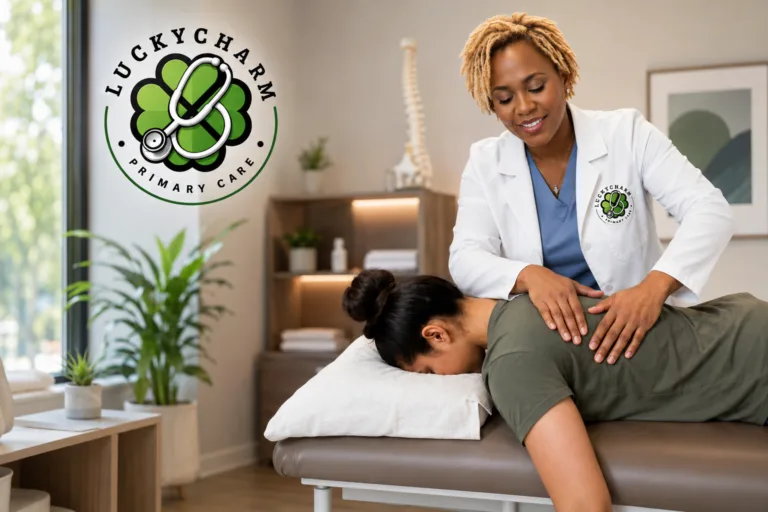 HOME 6 Physician performing osteopathic manipulative treatment on a patient